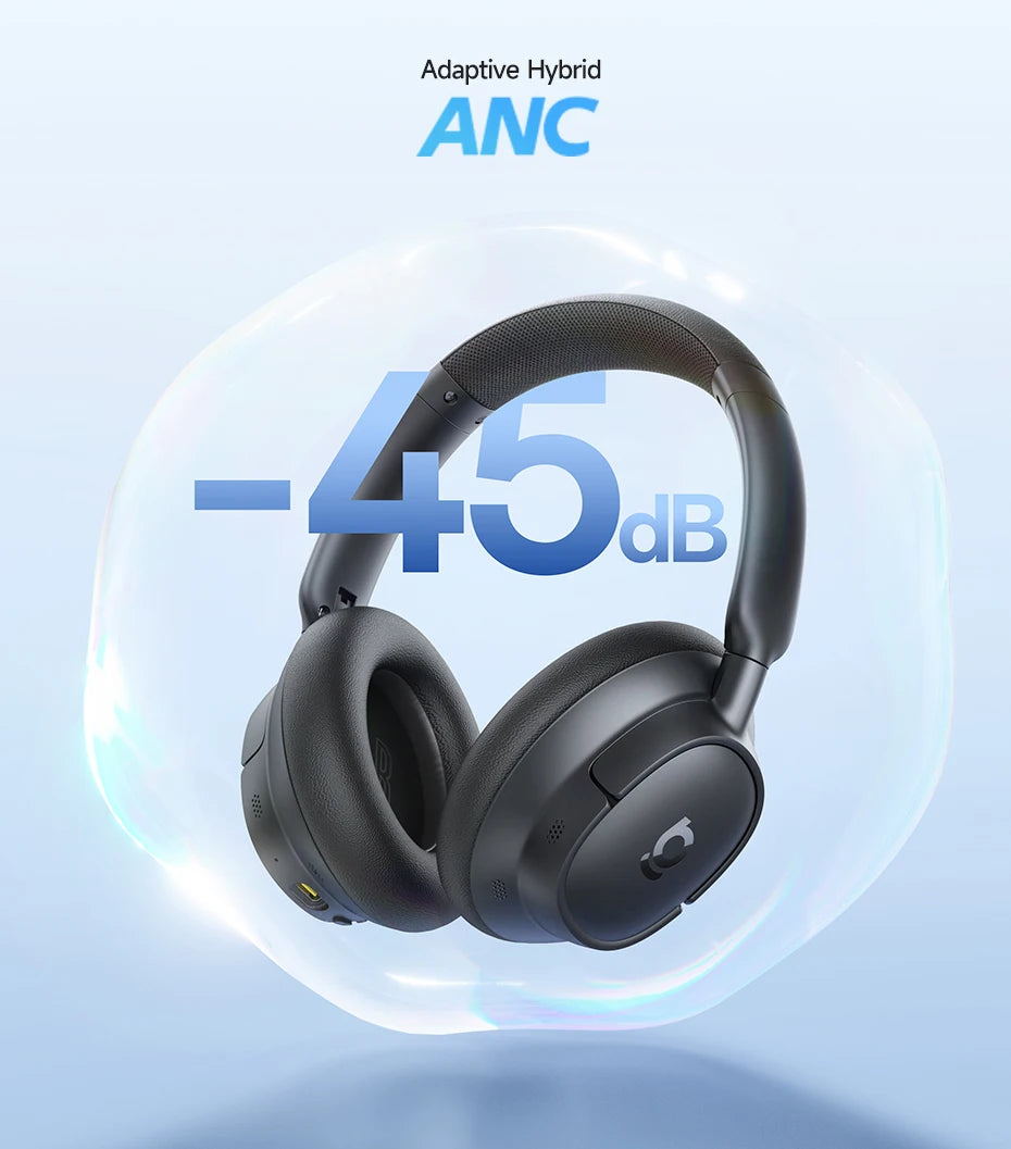 Baseus EH10 NC Wireless Headphones - 45dB ANC, 80H Battery