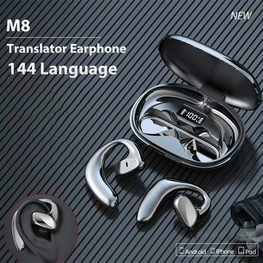 M8 Translation Headphones 144 LaM8 Translnguages instant Translate Smart Voice Translator Wireless Bluetooth Translator Earphone
