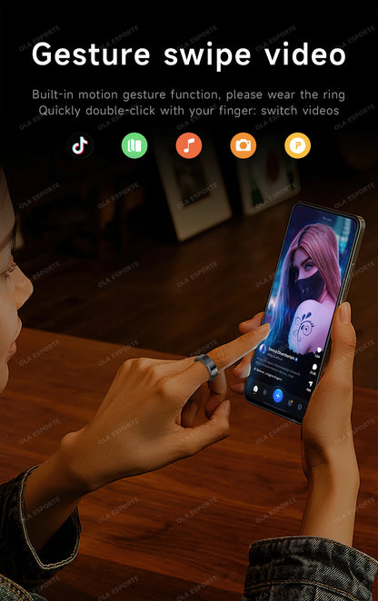 R12 Smart Ring - Display Screen, Wireless Charging, Health Tracker, Waterproof