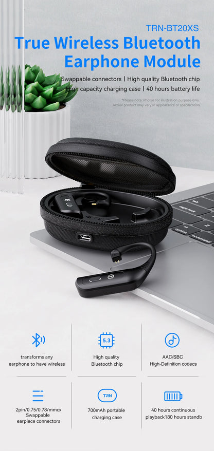 TRN BT20PRO Bluetooth 5.3 Wireless Earphone Cable - MMCX/2Pin/QDC