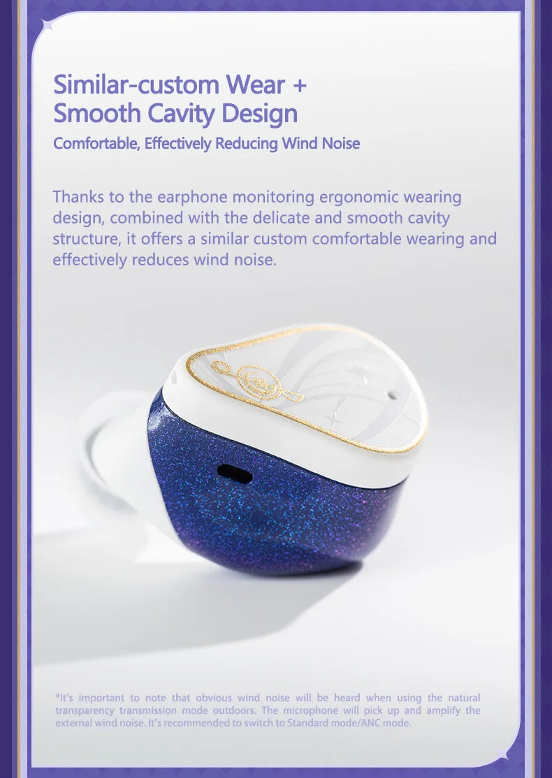 MOONDROP ROBIN Earphone Honkai Star Rail Robin's Earphones TWS Hybrid Dynamic Driver + Planar Driver ANC TWS Earphones