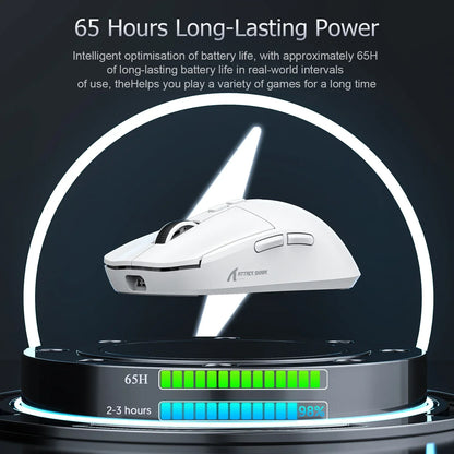 ATTACK SHARK X6 Mouse,PAW3395 Bluetooth Tri-Mode Connection,RGB Touch Magnetic Charging Base,Macro Gaming Mouse