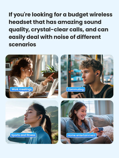 HAYLOU Mori Pro Wireless Earbuds - 43dB ANC, Bluetooth 5.4