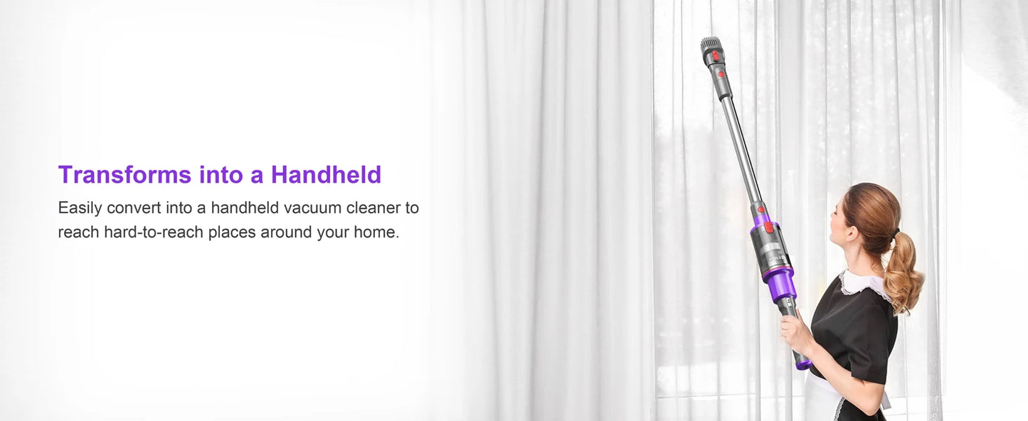 UMLO V102 Cordless Vacuum Cleaner - Brushless Motor Stick Vacuum for Pet Hair