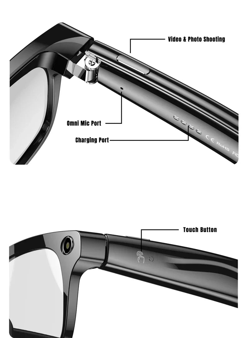 Xiaomi 6K AI Smart Glasses - Photochromic, Bluetooth, Voice Assistant, Camera