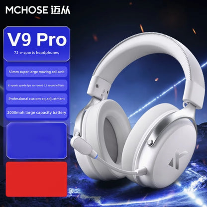 Original MCHOSE V9 Pro Customized Gaming Headphone Tri-mode Esports Earphones Hi-res Music Active Noise Reduction Headsets PC