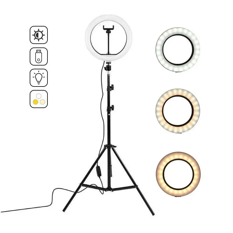 2" LED Ring Light with Tripod & Remote for TikTok & Video