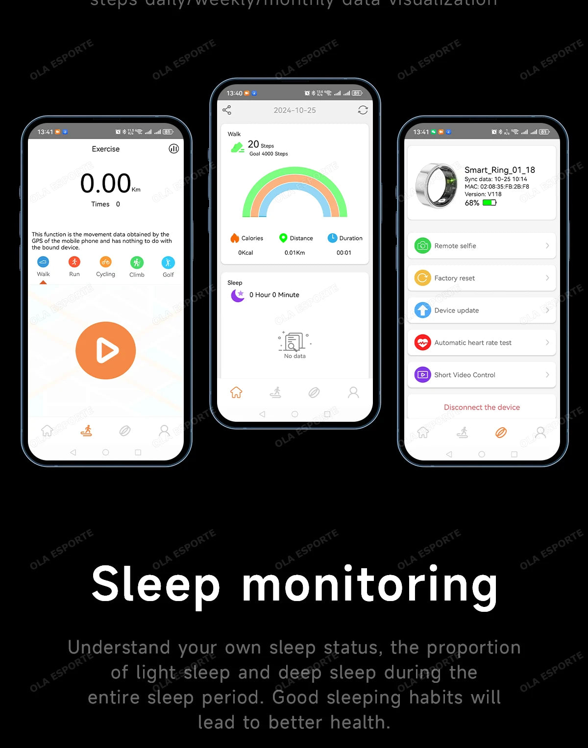 R12 Smart Ring - Display Screen, Wireless Charging, Health Tracker, Waterproof