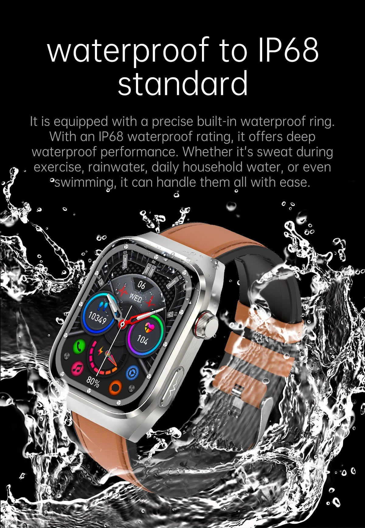 XIAOMI Health Smart Watch - ECG PPG Blood Pressure Oxygen Monitor with Bluetooth Call