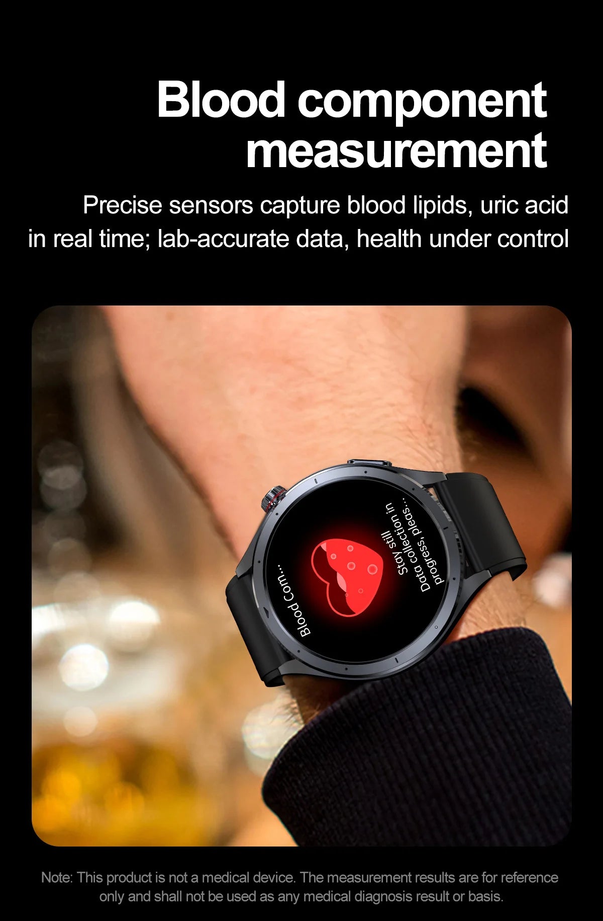 Health Smart Watch - ECG, Blood Pressure, Body Fat Analysis