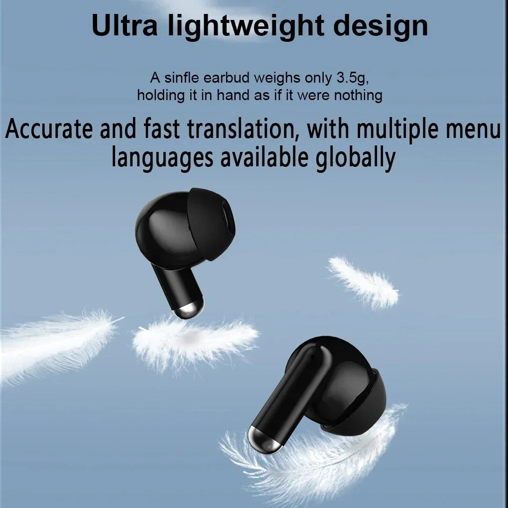 New Wireless Bluetooth Smart Voice Translation Headset Real-time Translation Chinese and English Learning Translation Headphones