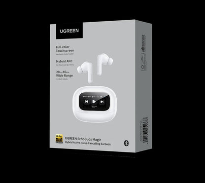 UGREEN ClipBuds Magic LCD Screen TWS Earphones - 52dB ANC Bluetooth Earbuds