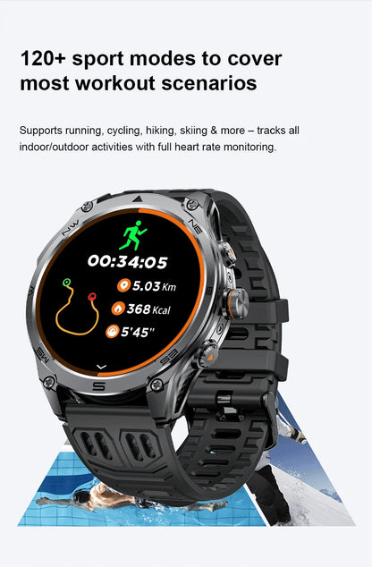 Men's GPS Smartwatch - 1.75" AMOLED, 10ATM, 1000mAh Battery