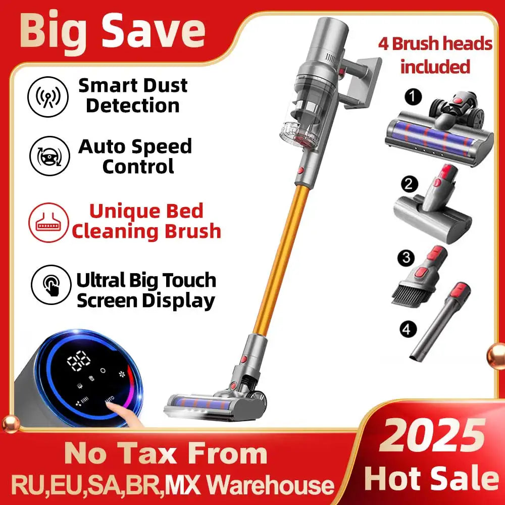 ABIR VC205 27000PA Smart Cordless Vacuum with Touch Screen