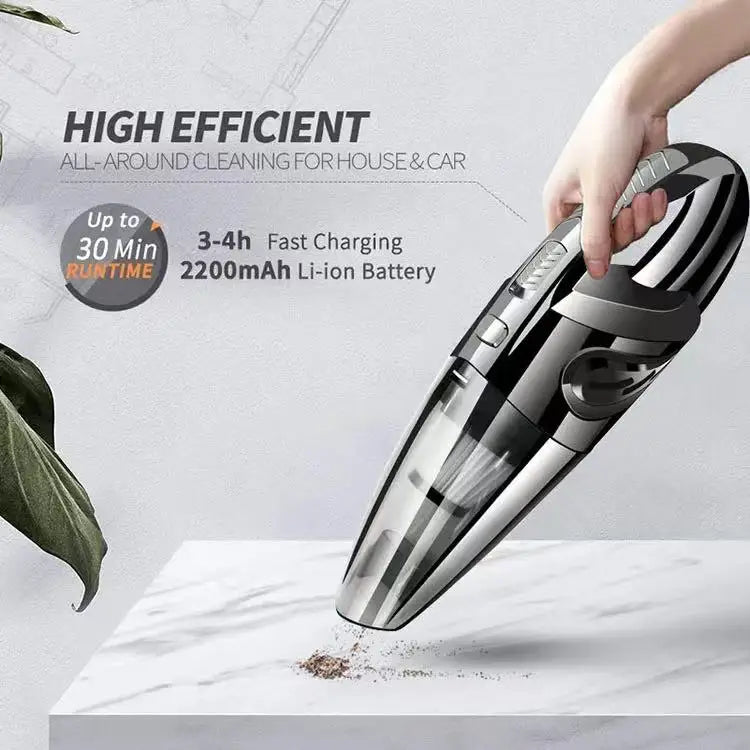Portable Wireless Handheld Vacuum - Rechargeable Car & Home Pet Hair Cleaner