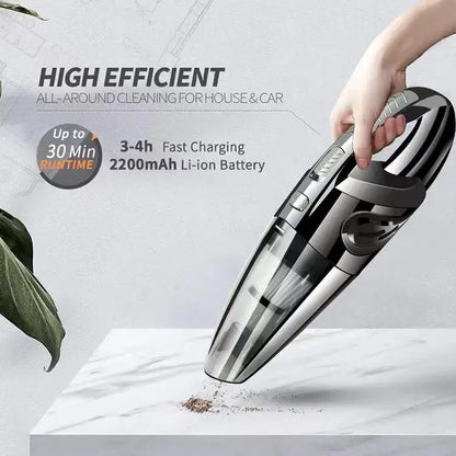 Portable Wireless Handheld Vacuum - Rechargeable Car & Home Pet Hair Cleaner