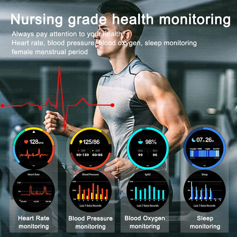 Men's GPS Smartwatch - 1.75" AMOLED, 10ATM, 1000mAh Battery