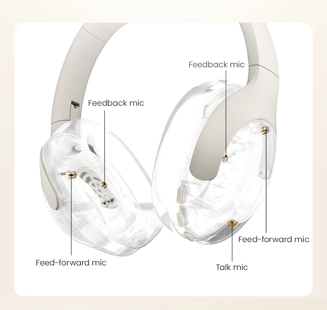 HAYLOU S30 Bluetooth 5.4 Headphones - 43dB ANC, 80H Playtime