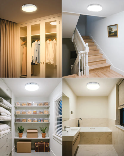 WILLED 8W Rechargeable Motion Sensor Ceiling Light with Remote 5000mAh battery Magnetic LED for Shower Garage Hallway Closet