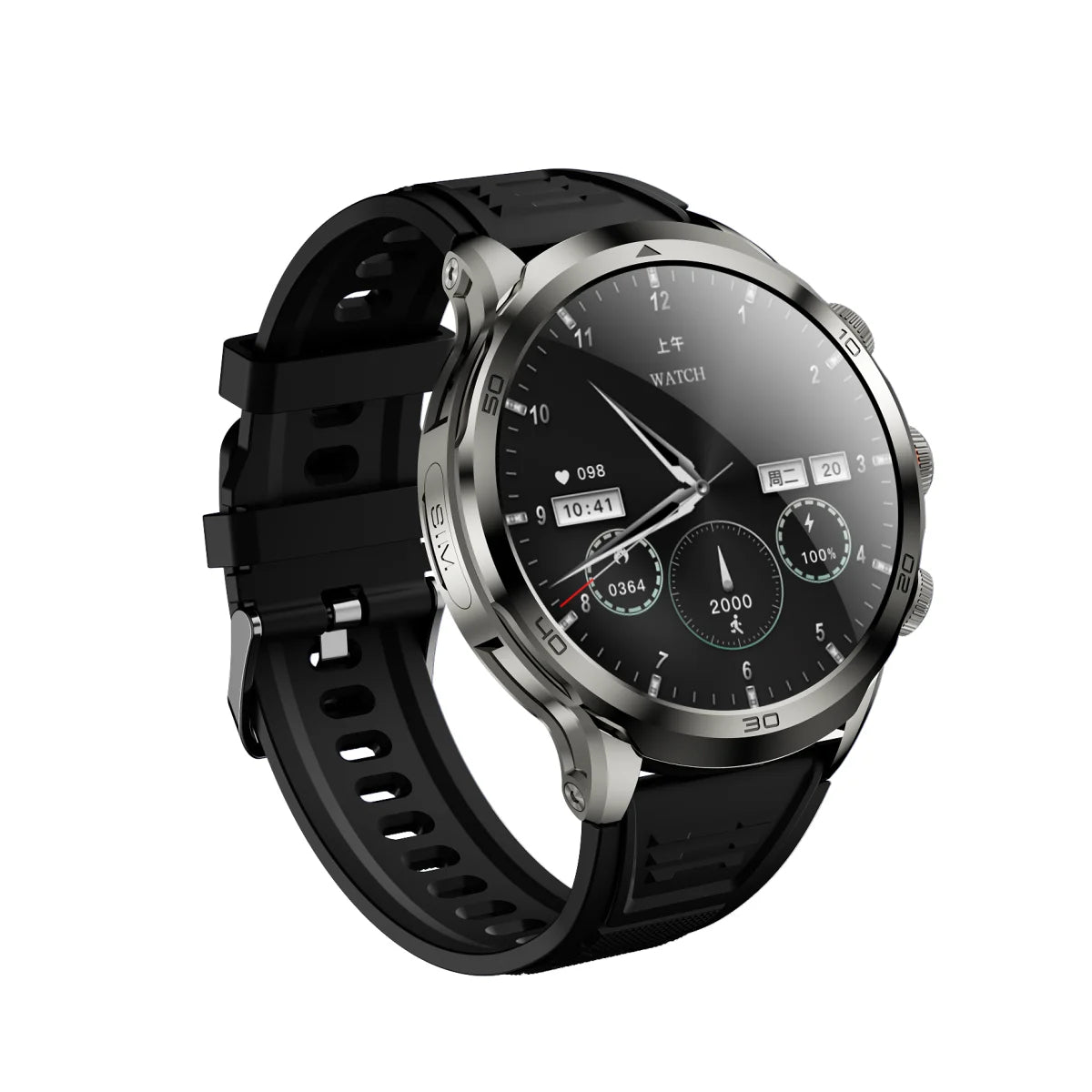 H19 Android Smartwatch - 190° Rotary Camera, GPS, 1.95" AMOLED