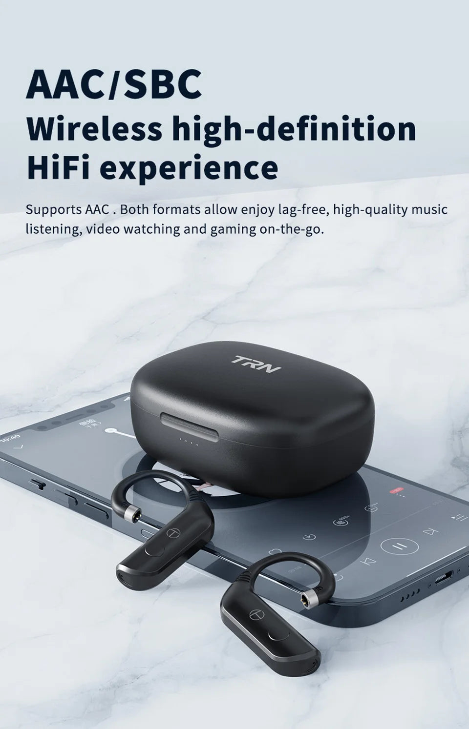 TRN BT20PRO Bluetooth 5.3 Wireless Earphone Cable - MMCX/2Pin/QDC