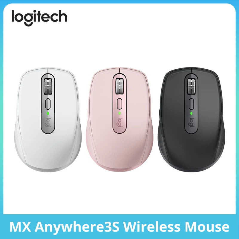 Logitech Master MX Anywhere 3S Office Silent Mouse Wireless Bluetooth 8K DPI,Magspeed Rapid Roller,Fast Charge Long Battery Life