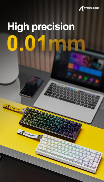 X68HE ATTACK SHARK Magnetic Gaming Keyboard Mechanical Wired for Pro Gaming 0.01mm Rapid Trigg 8000Hz SOCD/Rs 0.125ms 128K Rate