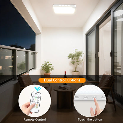 WILLED 8W Rechargeable Motion Sensor Ceiling Light with Remote 5000mAh battery Magnetic LED for Shower Garage Hallway Closet