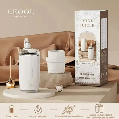 320ML USB Portable Blender Bottle with 26 Blades