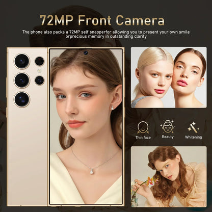 New S27 Ultra 7.3HD Global Edition Original Smart Dual Card 7800mAh Battery Facial Recognition Function CASE