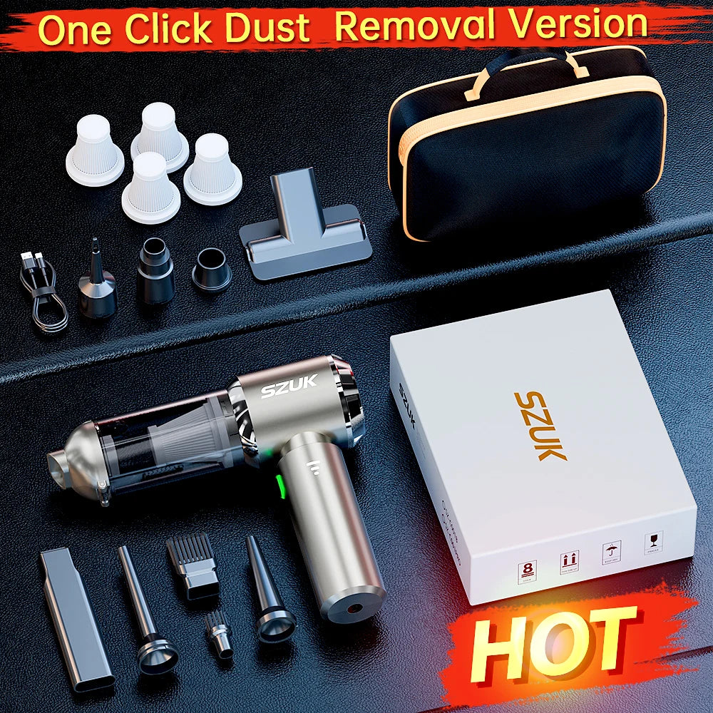 SZUK C012MAX Car Vacuum - Wireless Handheld Blower Strong Suction Cleaner