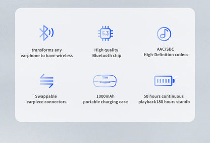 TRN BT20PRO Bluetooth 5.3 Wireless Earphone Cable - MMCX/2Pin/QDC