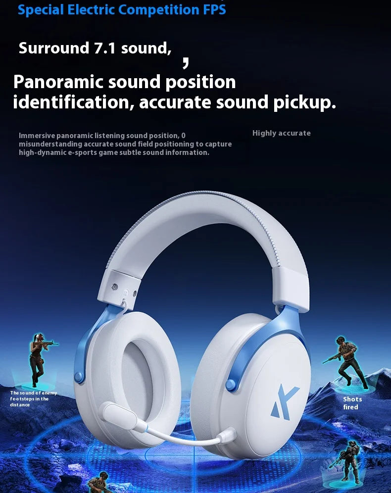 MCHOSE V9 pro Wireless Bluetooth Headset with Three Mode Microphone Noise Reduction Dynamic Sound Low Delay Office And Gaming