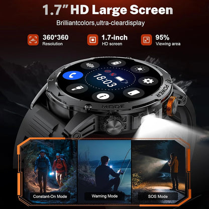 T-Rex 3 Ultra Smartwatch - 1000mAh Battery, 5ATM Waterproof, Heart Rate Monitor