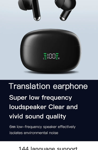 New Wireless Bluetooth Smart Voice Translation Headset Real-time Translation Chinese and English Learning Translation Headphones