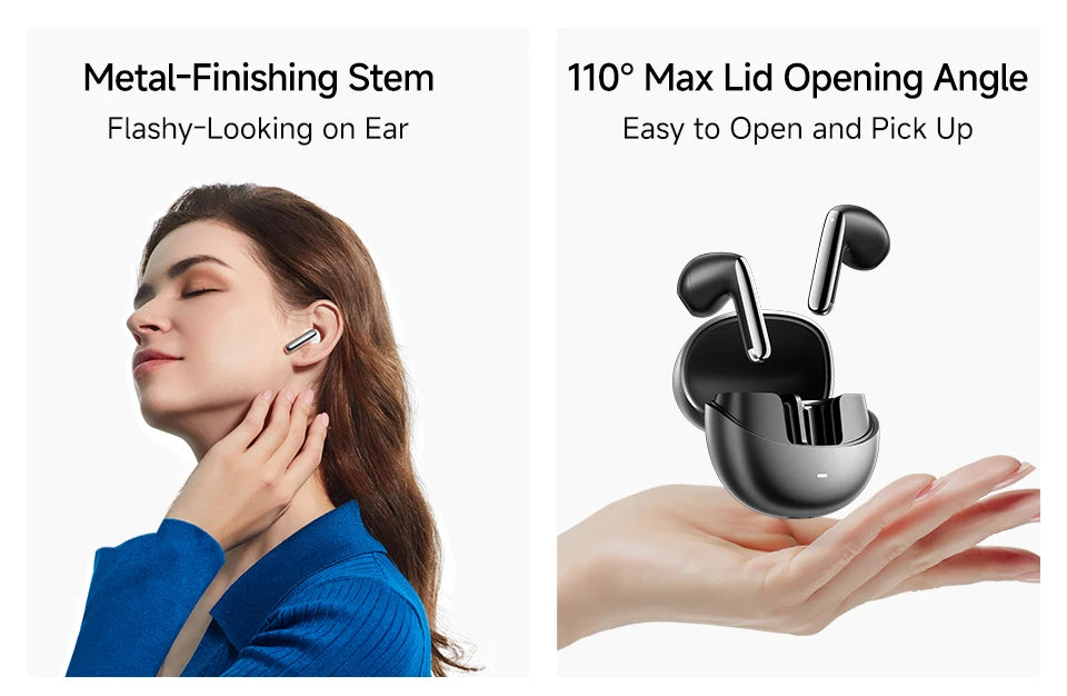 QCY HT10 AilyBuds Pro+ ANC Wireless Earphone Hi-Res Audio with LDAC Bluetooth 5.3 Earbuds 6 Mic AI HD Call Multipoint Connection