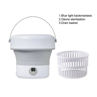 Portable Folding Washing Machine 6L 11L - Mini Ultrasonic Washer Spin Dryer