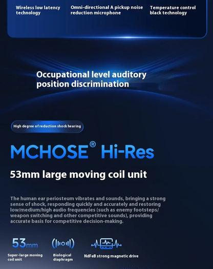 MCHOSE V9 pro Wireless Bluetooth Headset with Three Mode Microphone Noise Reduction Dynamic Sound Low Delay Office And Gaming