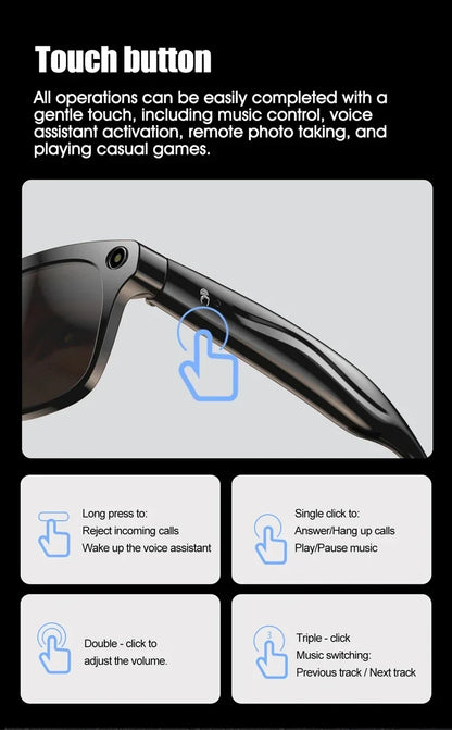 Xiaomi 8K AI Smart Glasses - 100MP Camera, ChatGPT, Bluetooth, Music Player