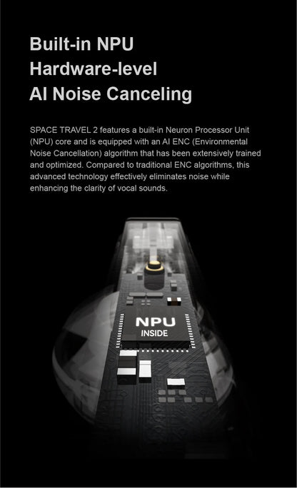 MOONDROP Space Travel 2 earphone HiFi Noise-Canceling TWS wiress Bluetooth 6.0 ANC Low-latency Game Mode SBC/AAC gaming headset