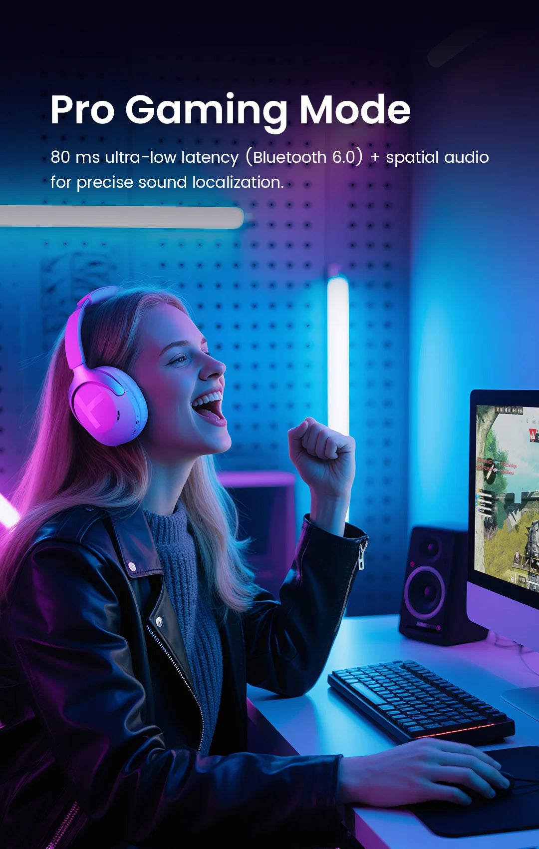 HAYLOU S40 ANC Wireless Headphones - 50dB ANC, Hi-Res LDAC, 3D Spatial Audio