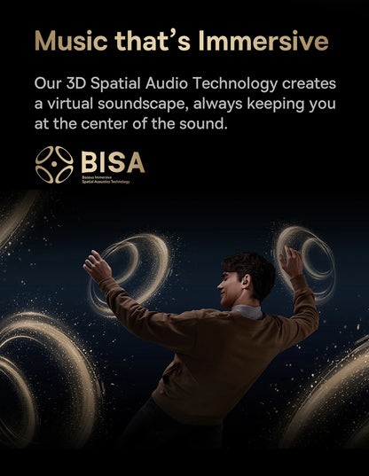 Baseus Bowie MA10 Pro ANC Wireless Earphones 48dB Hybrid ANC Bluetooth 5.3 Earbuds IPX6 Waterproof 4-Mics ENC Sports Headphones