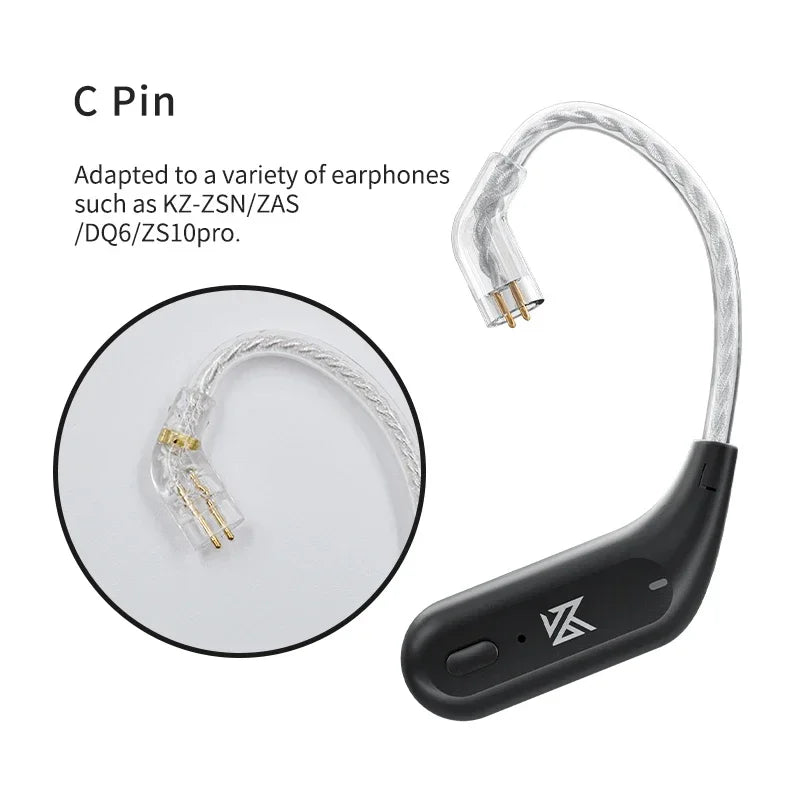 KZ AZ09 HD Bluetooth Wireless Adapter - Upgrade Cable with Charging Case