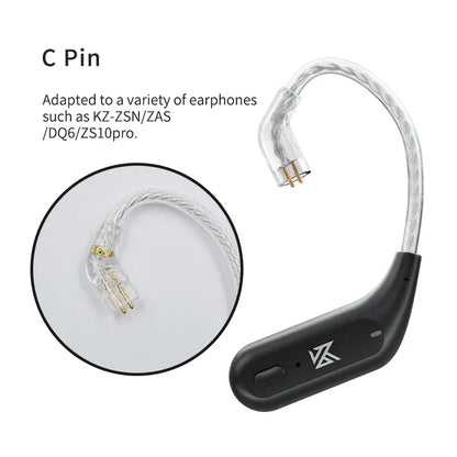 KZ AZ09 HD Bluetooth Wireless Adapter - Upgrade Cable with Charging Case