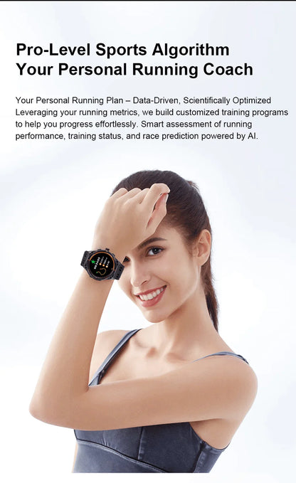 Men's GPS Smartwatch - 1.75" AMOLED, 10ATM, 1000mAh Battery