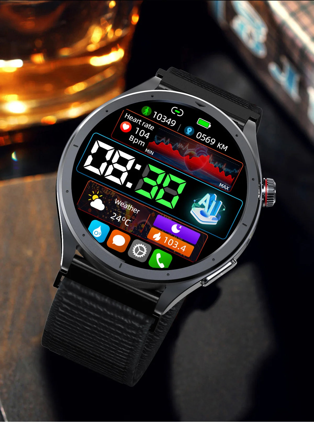 Health Smart Watch - ECG, Blood Pressure, Body Fat Analysis
