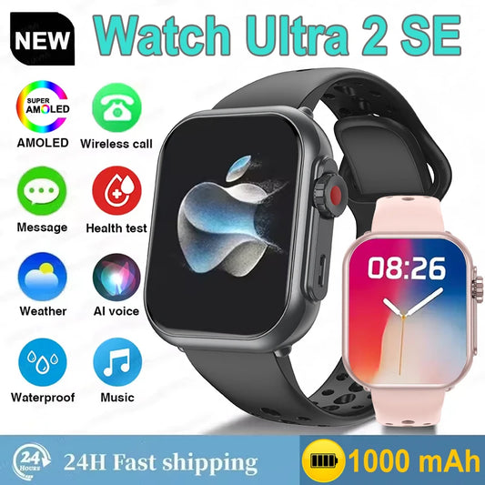 Ultra 2 SE Smartwatch - 1000mAh, AMOLED, GPS, 100+ Sports Modes
