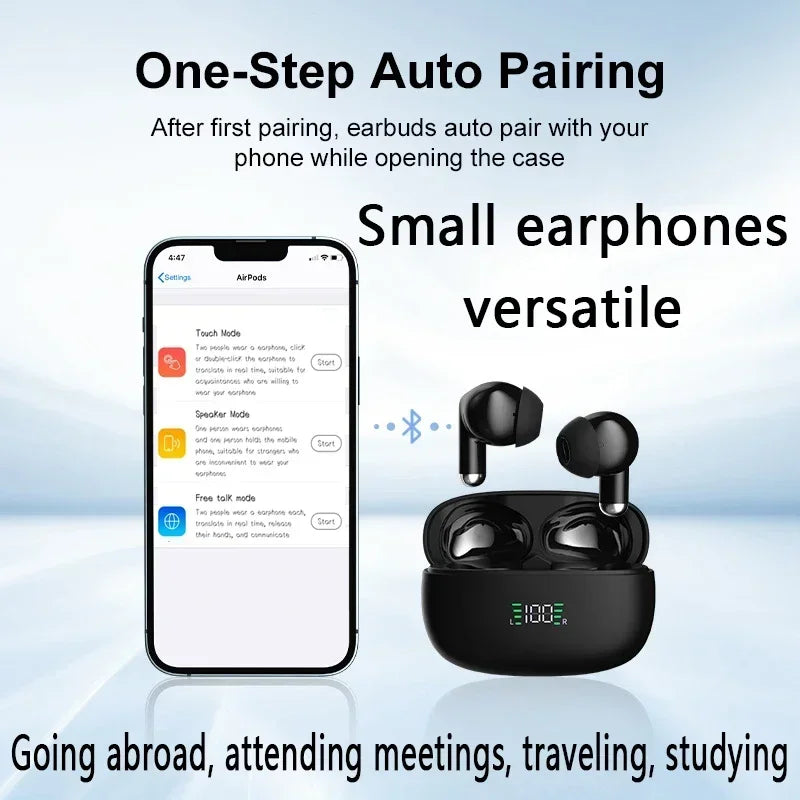 New Wireless Bluetooth Smart Voice Translation Headset Real-time Translation Chinese and English Learning Translation Headphones