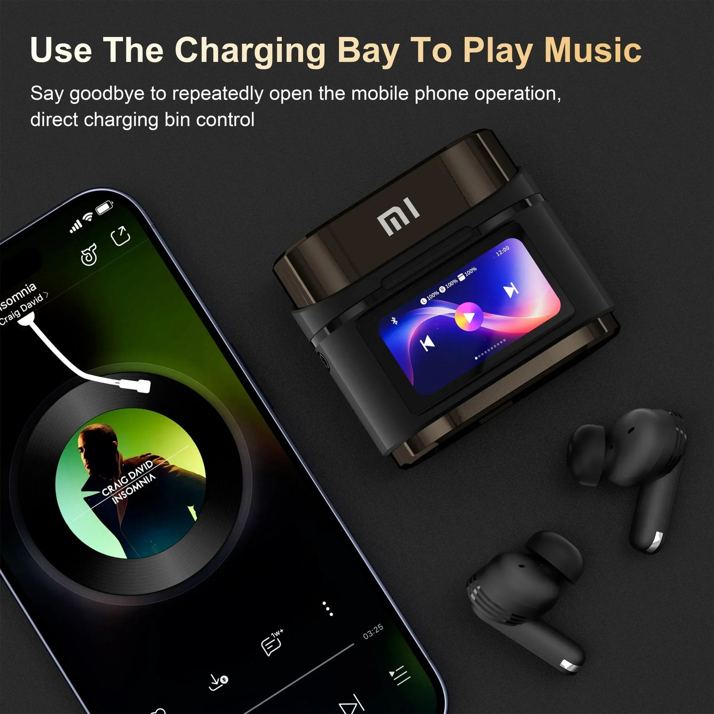 Xiaomi True Wireless Translation Bluetooth Earphones BD2 ANC Noise Reduction ENC Digital Display Built in Microphone HiFi Stereo