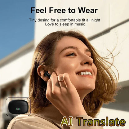 New Wireless Bluetooth Smart Voice Translation Headset Real-time Translation Chinese and English Learning Translation Headphones